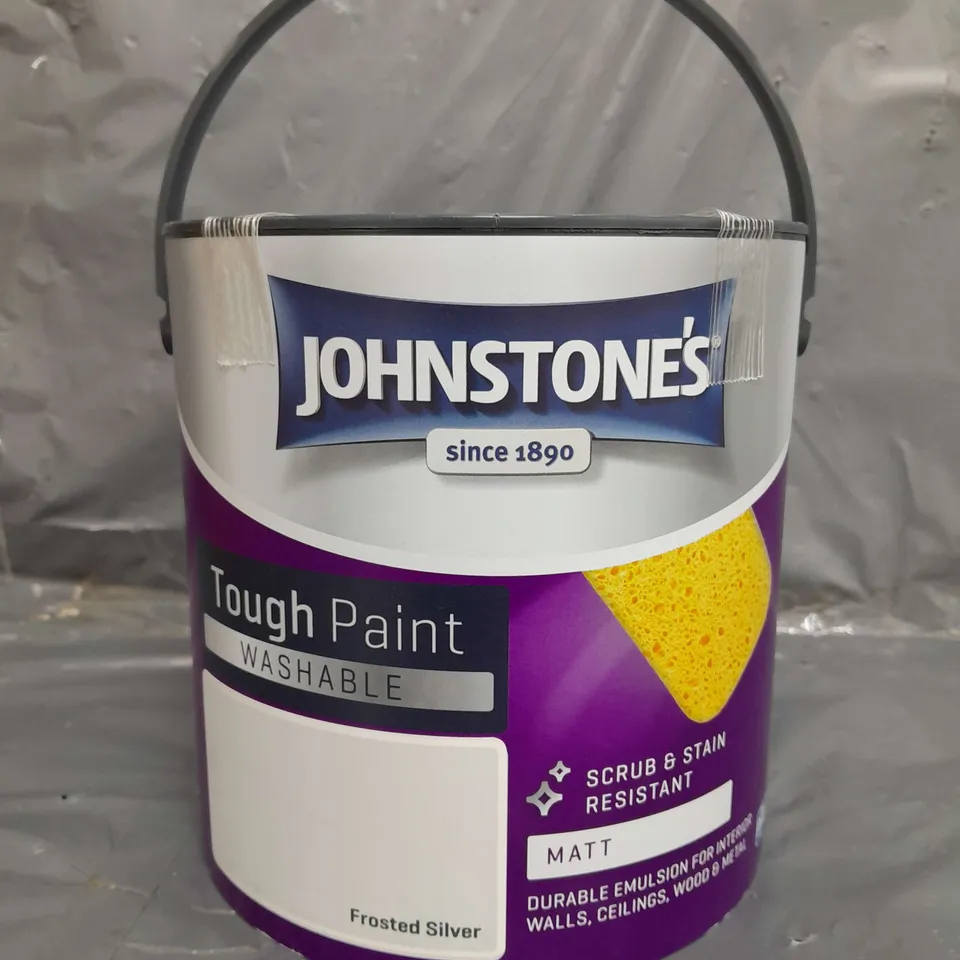JOHNSTONE'S WASHABLE MATT PAINT - FROSTED SILVER - 2.5L