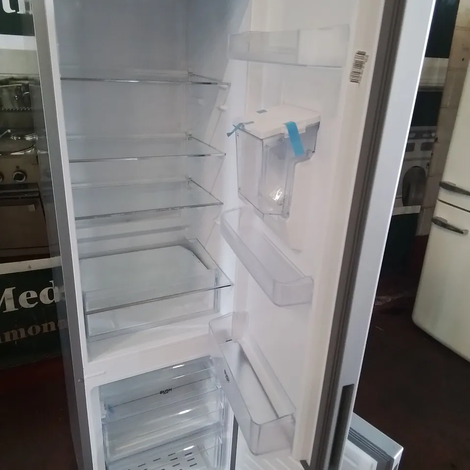 BUSH FREESTANDING 70/30 FRIDGE FREEZER WITH ICE DISPENSER IN SILVER - F54180FFWTDS