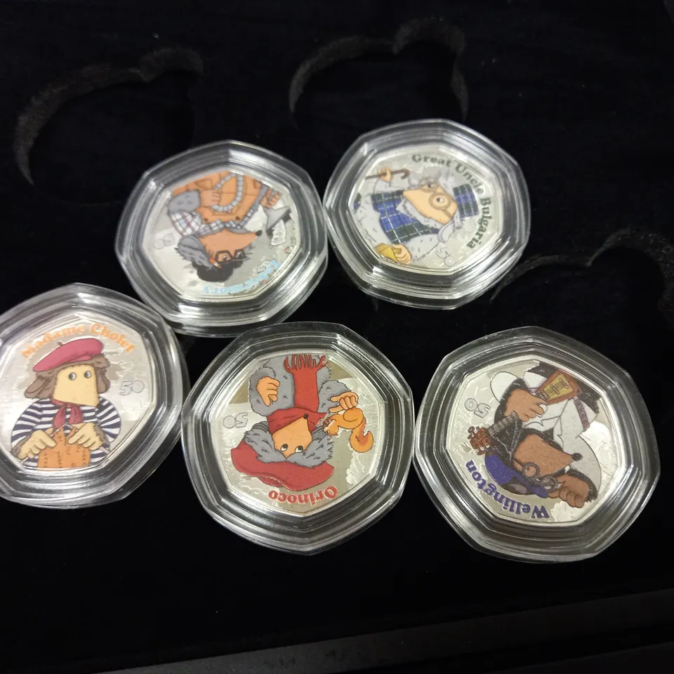 THE WOMBLES SILVER PROOF FIFTY PENCE COIN SET