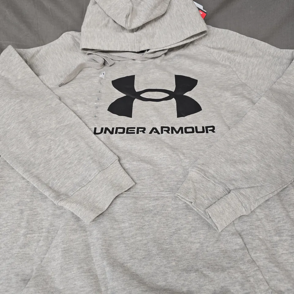 UNDER ARMOUR HOODIE – GREY - SIZE L