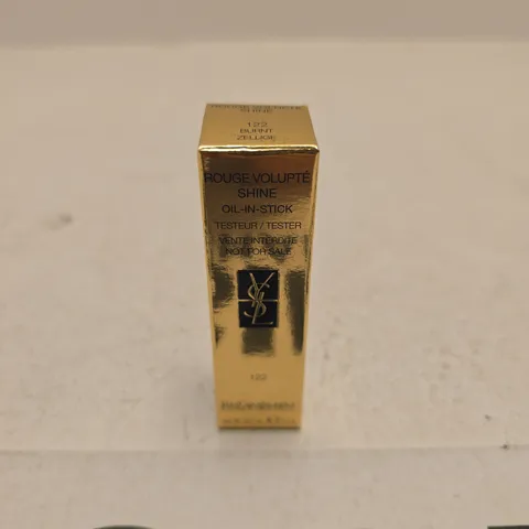 YVES SAINT LAURENT ROUGE VOLUPTÉ SHINE OIL-IN-STICK LIPSTICK – TESTER SHADE 122 BURNT ZELLIGE