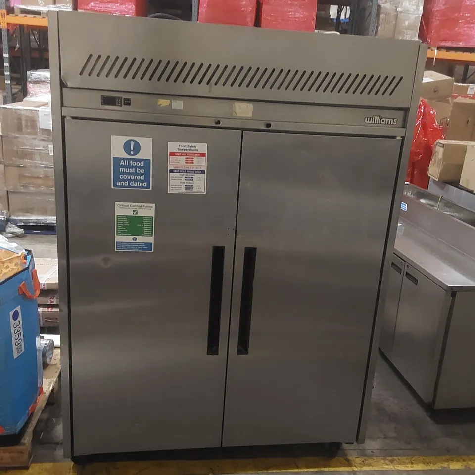 WILLIAMS JADE MJ2-SA 1295 LTR UPRIGHT DOUBLE DOOR STAINLESS STEEL MEAT FRIDGE