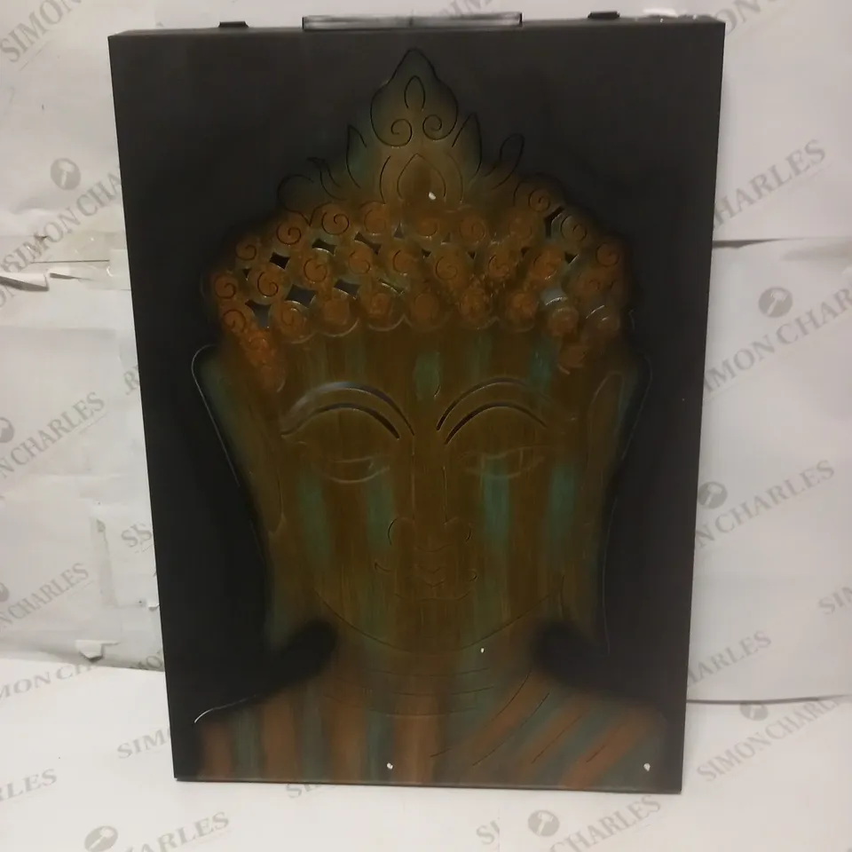 INNOVATORS SOLAR LED PEACEFUL BUDDHA WALL DECOR