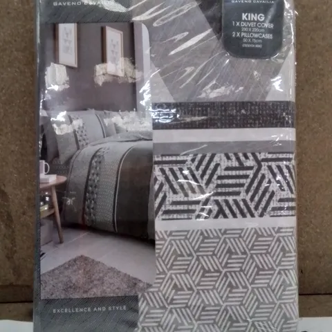 BRAND NEW SIGNATURE GAVENO CAVAILIA KINGSIZE DUVET COVER SET  -GREY-