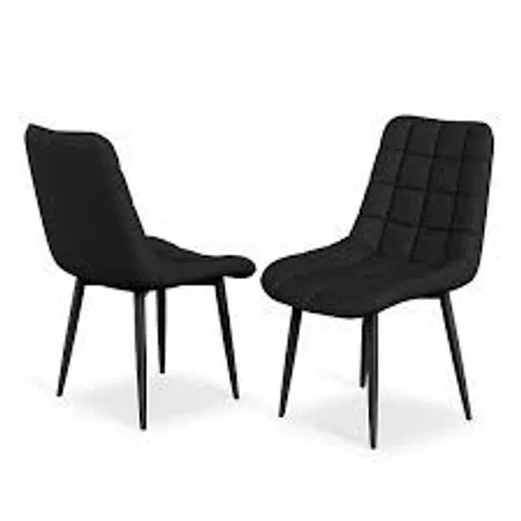 BOXED PAIR OF NOVA DINING CHAIRS - BLACK (2 BOXES)