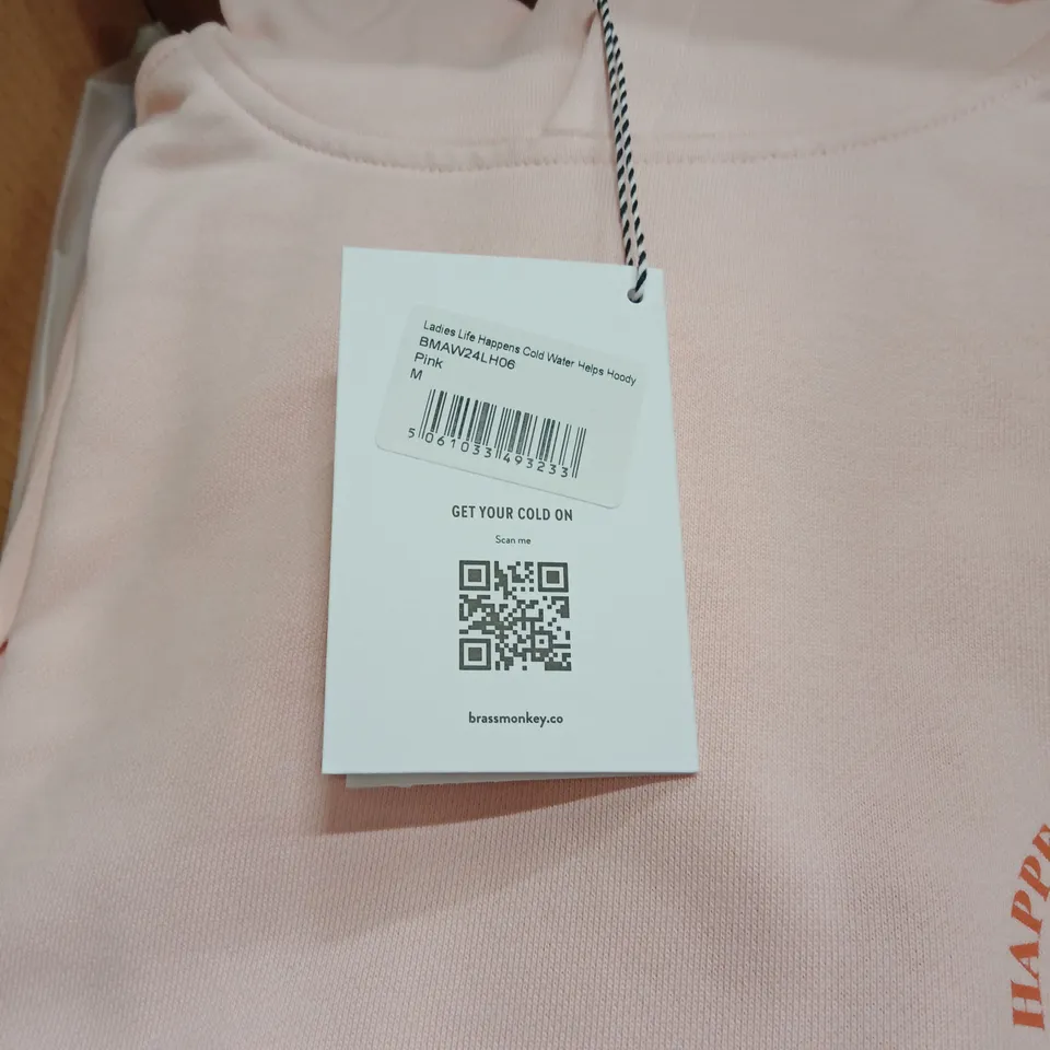 BRAND NEW BRASS MONKEY LADIES HOODIES - APPROXIMATELY 7X // PINK // BMAW24LH06 // SIZE: M