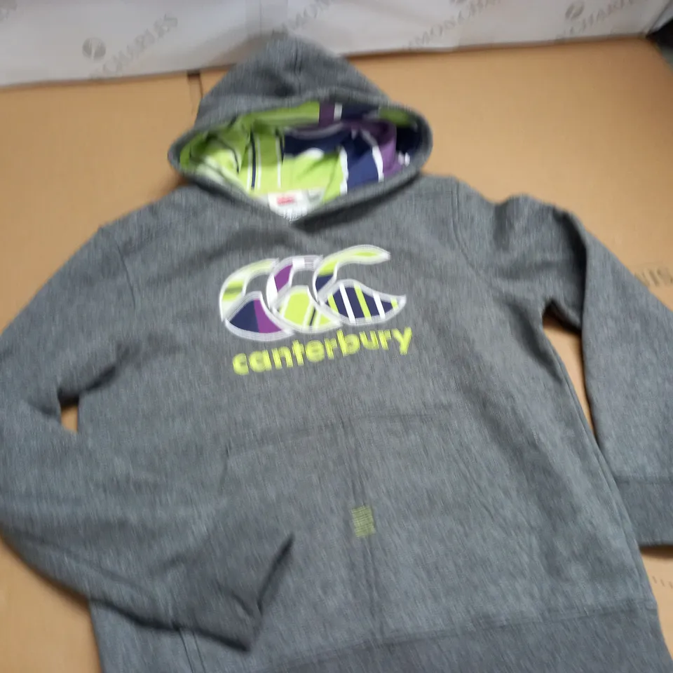 CANTERBURY UGLIES GREY HOODIE - 10 YRS