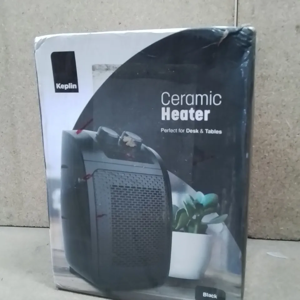 BOXED KEPLIN CERAMIC HEATER IN BLACK