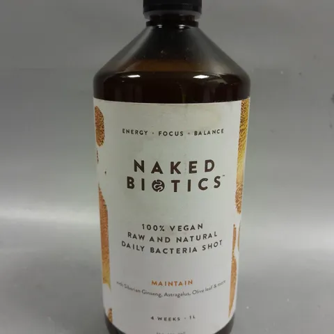 NAKED BIOTICS 100% VEGAN RAW & NATURAL DAILY BACTERIA SHOT - 1L