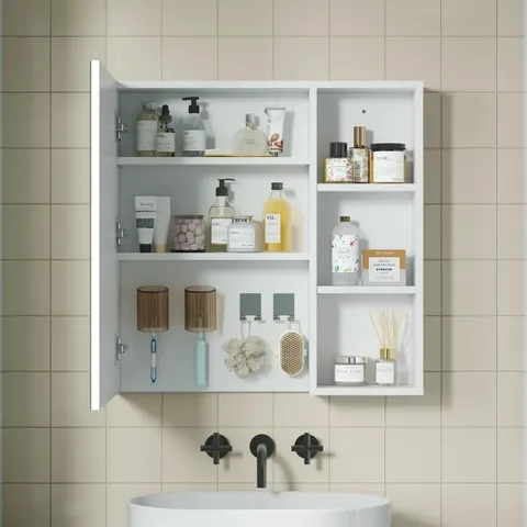 BOXED RAPOLAS 65MM W 65MM H WALL MOUNTED REQUIRED FRAMED MEDICINE CABINET 