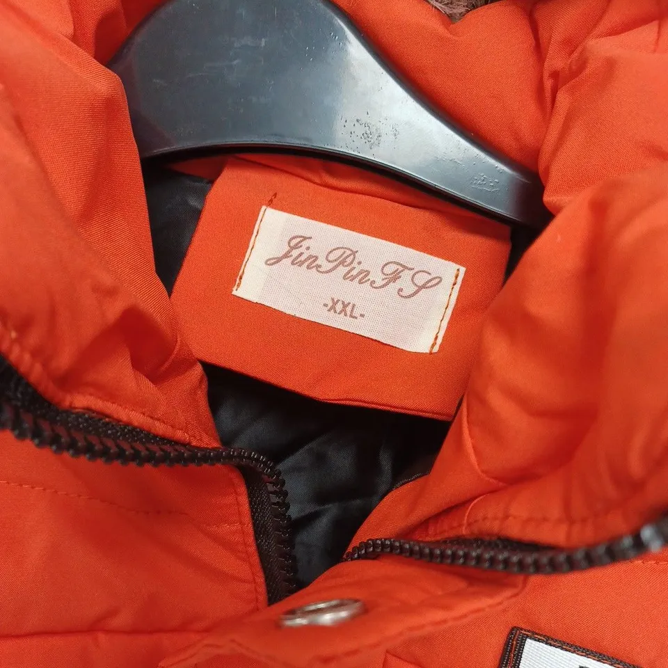 VOCQUE ORANGE HOODED KIDS WINTER COAT- XXL