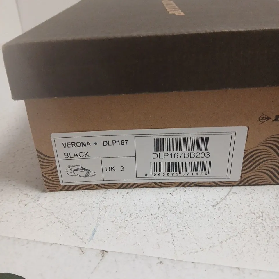 DUNLOP VERONA SANDALS – BLACK, UK 3 (DLP167)