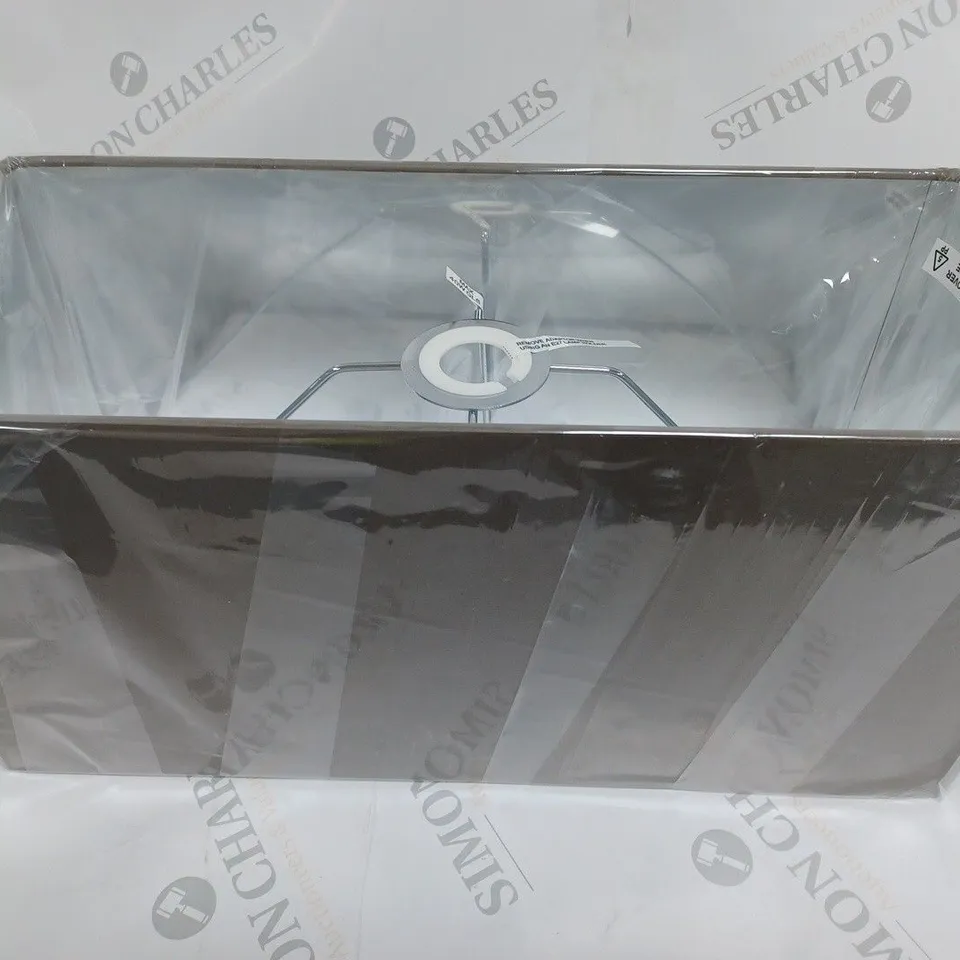 BOXED ENDON LIGHTING CASSIER SILK RECTANGULAR LAMP SHADE TAUPE