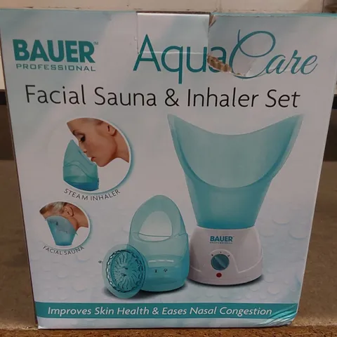 BOXED BAUER AQUACARE FACIAL SAUNA & INHALER SET