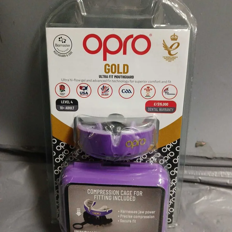 OPRO GOLD ULTRA FIT MOUTHGUARD IN PURPLE