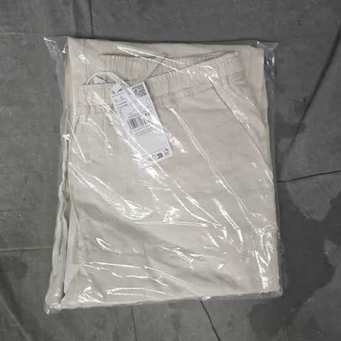 MANGO WOMEN'S LINEN PANTS IN LIGHT BEIGE SIZE SMALL