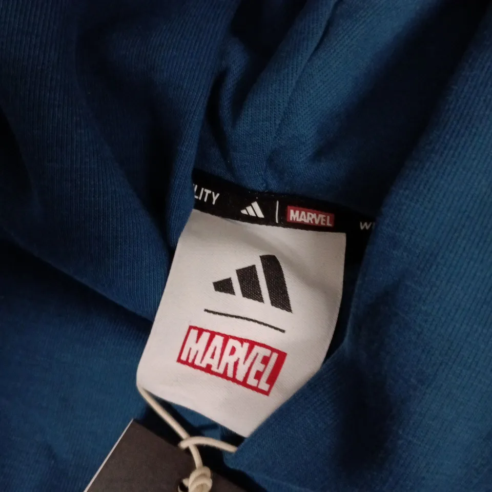 ADIDAS MARVEL SPIDER-MAN HOODIE – BLUE, UK 2XL