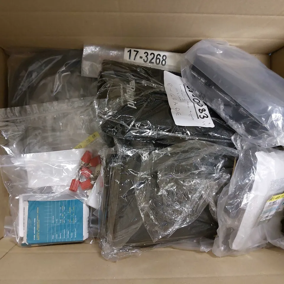BOX OF APPROX 10 ITEMS TO INCLUDE ROLSON JUNIOR HACKSAW BLADES, RAPID HIGH PERFORMANCE STAPLES AND WIRE GAUZE