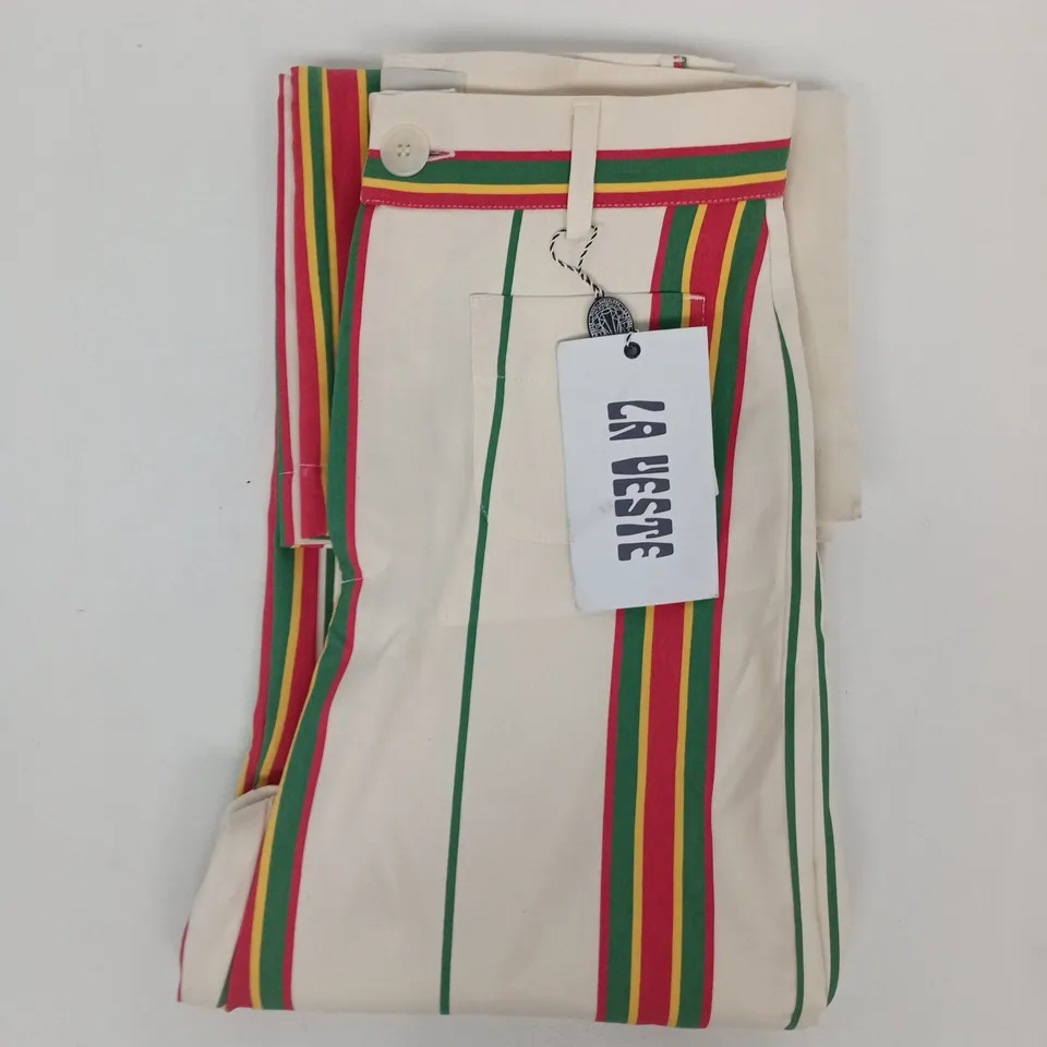 LA VESTE PIPPI PANTS IN CREAM/MULTI SIZE MEDIUM