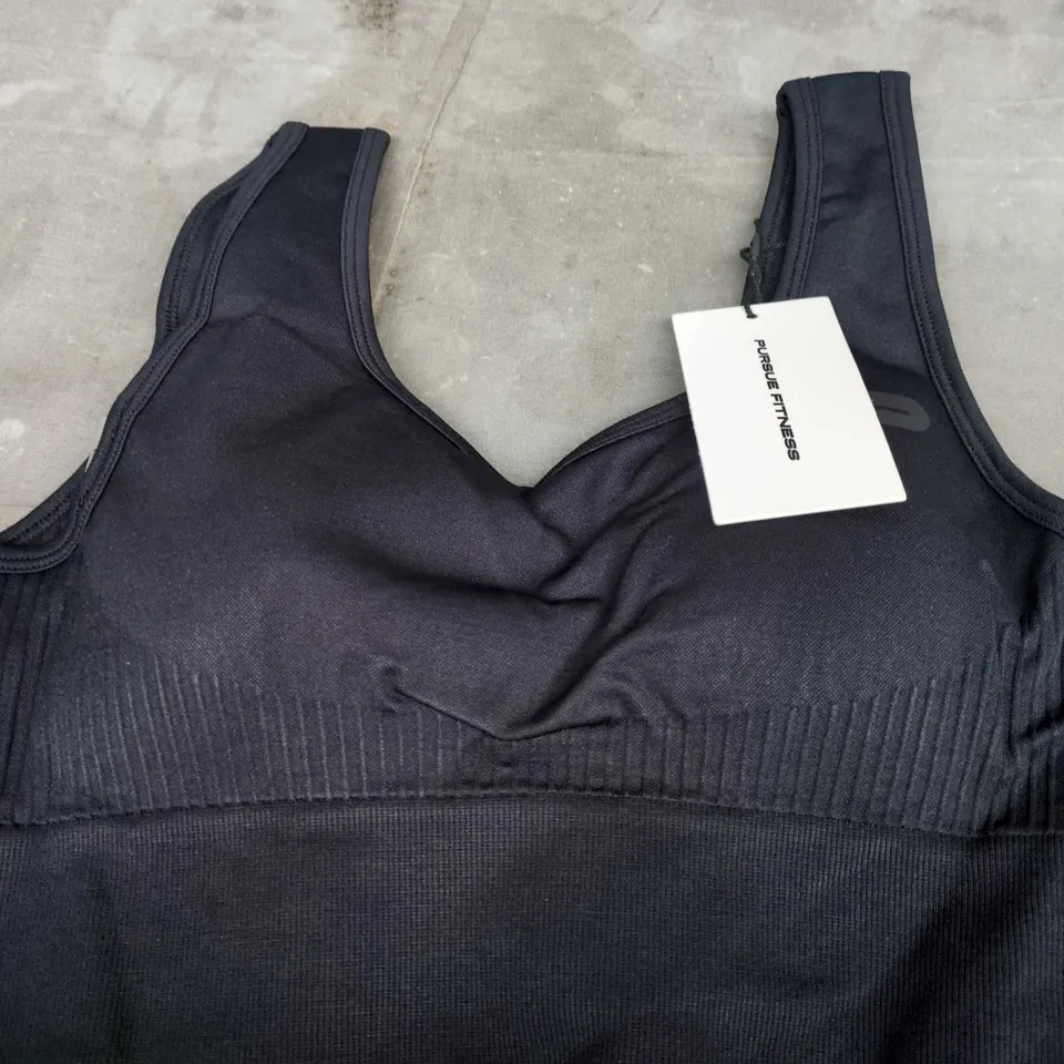PURPOSE FITNESS BLACK SPORTS BRA SIZE L