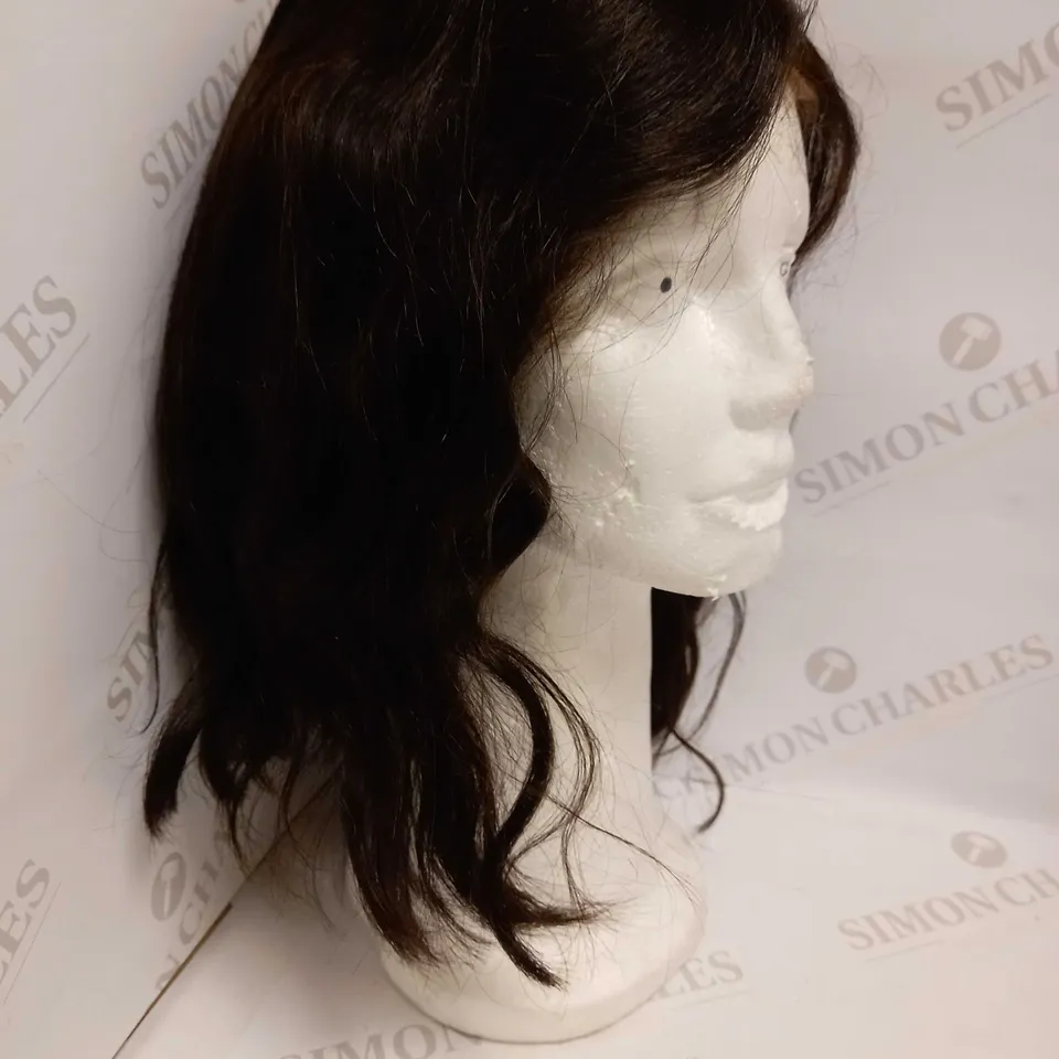 NUOLAWIGS MARIA LONG BOB DARK BROWN LACE FRONT HUMAN HAIR WIG