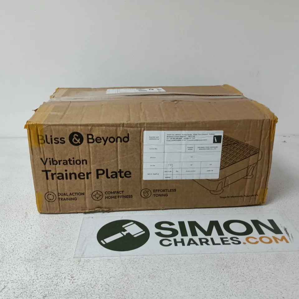 BLISS AND BEYOND VIBRATION TRAINER PLATE BOXED