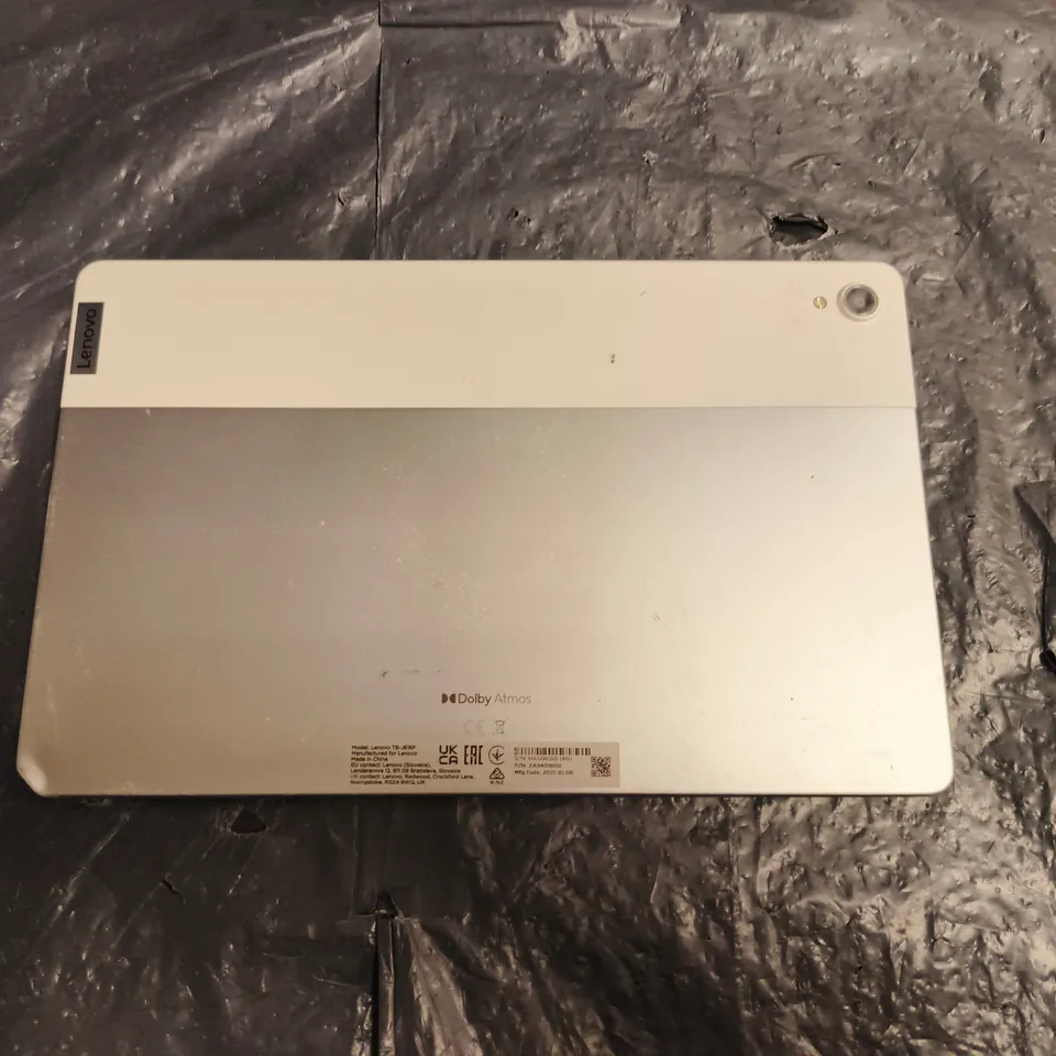 LENOVO TABLET – WHITE & SILVER WITH DOLBY ATMOS BRANDING