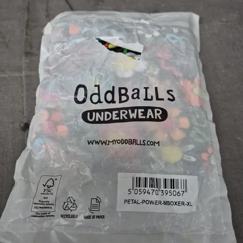ODDBALLS UNDERWEAR – PETAL POWER BOXER SHORTS XL