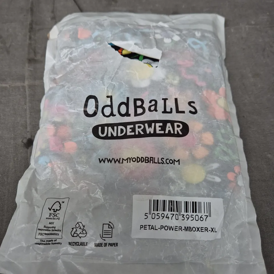 ODDBALLS UNDERWEAR – PETAL POWER BOXER SHORTS XL
