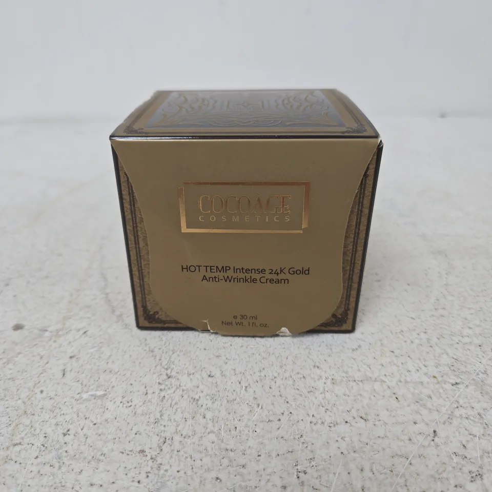 COCOAGE COSMETICS HOT TEMP INTENSE 24K GOLD ANTI-WRINKLE CREAM – 30 ML