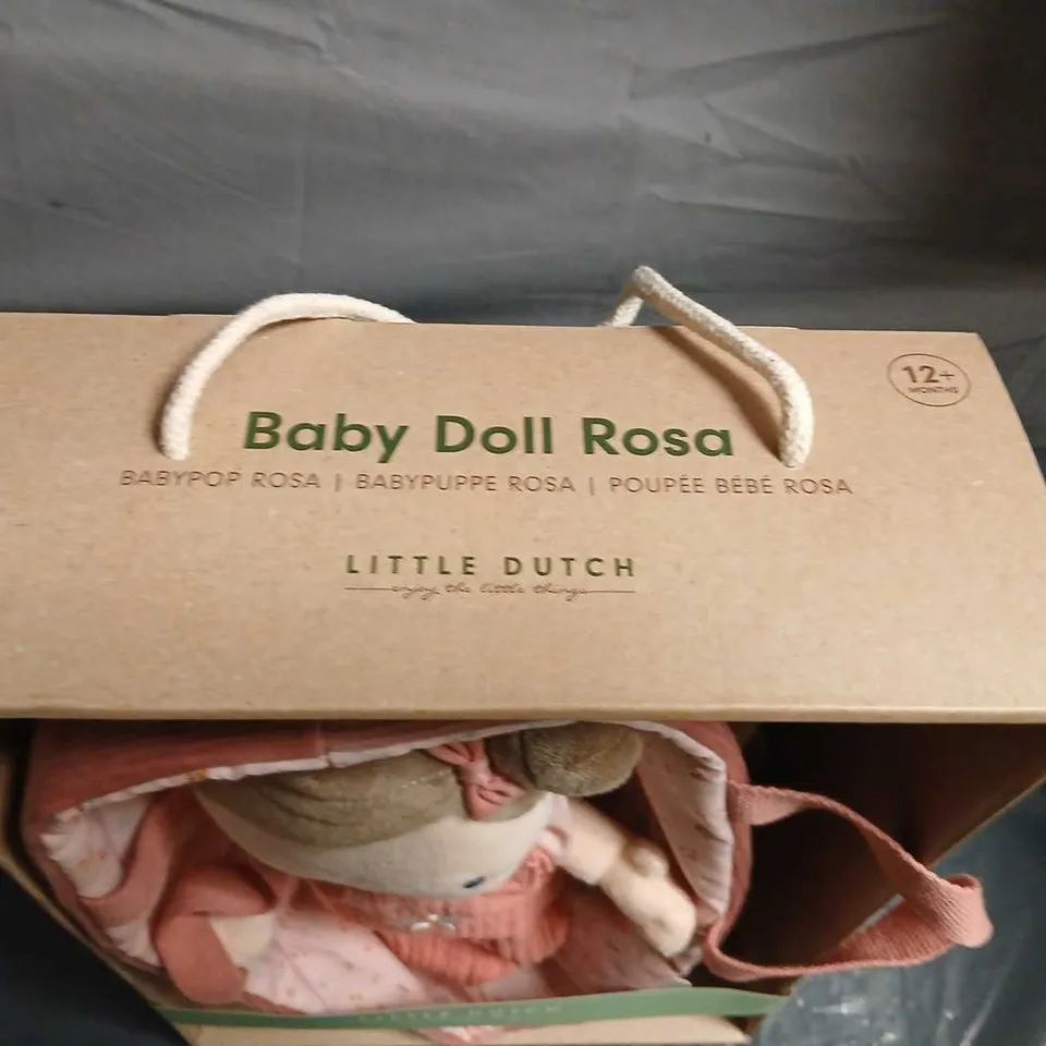 LITTLE DUTCH BABY DOLL ROSA – SOFT PLUSH DOLL, PINK OUTFIT (12+ MONTHS)