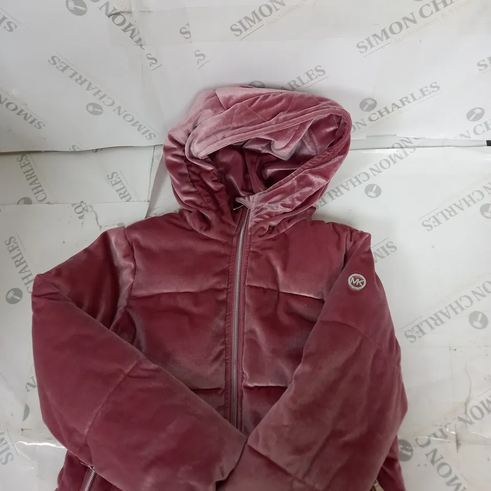 GIRLS MICHAEL KORS ZIPPED PADDED COAT SIZE 7-8 YEARS