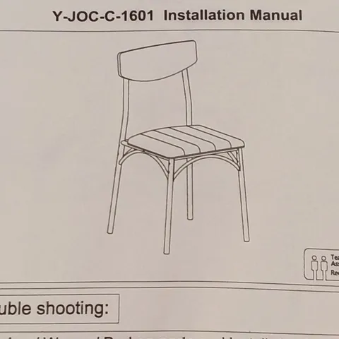 BOXED DINING CHAIRS (SET OF 4) - BLACK (1 BOX)