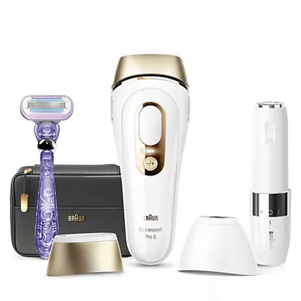 BRAUN SILK-EXPERT PRO 5 IPL WITH 2 HEADS FACIAL MINI SHAVER