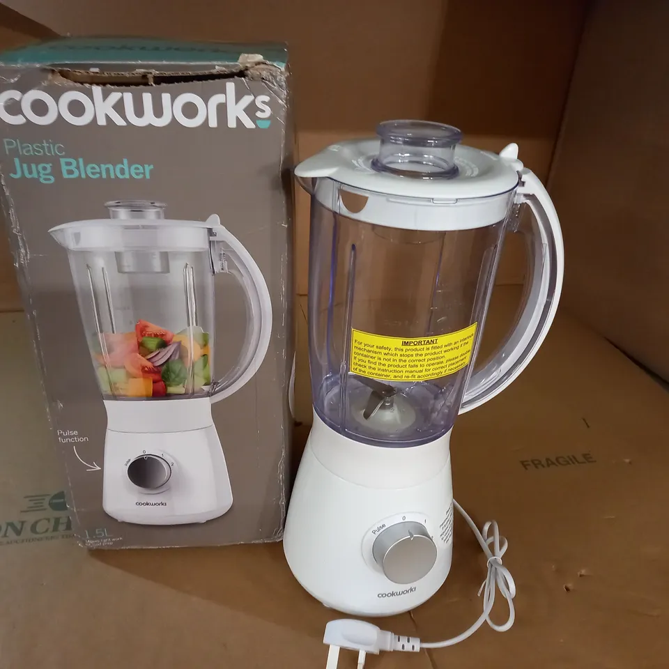 BOXED COOKWORKS PLASTIC JUG BLENDER 1.5L