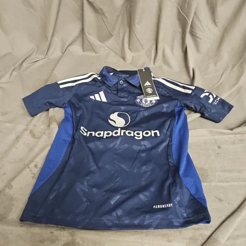 ADIDAS MUFC AWAY JERSEY IN BLUE SIZE 9/10YRS