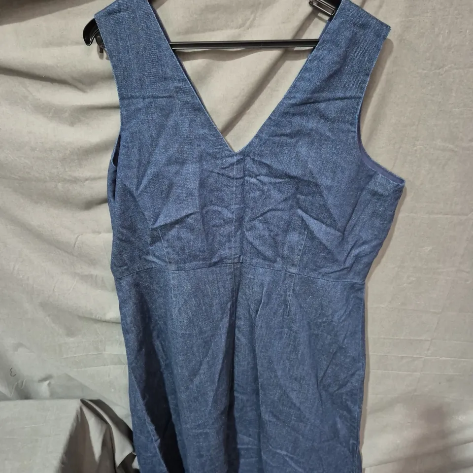 SEASALT CORNWALL WOMEN'S DENIM SLEEVELESS DRESS UK 10 (EU 38)
