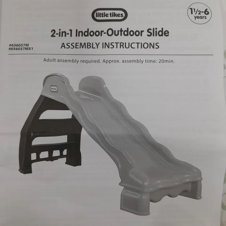 BOXED LITTLE TIKES 2-IN-1 INDOOR-OUTDOOR SLIDE - COLLECTION ONLY 