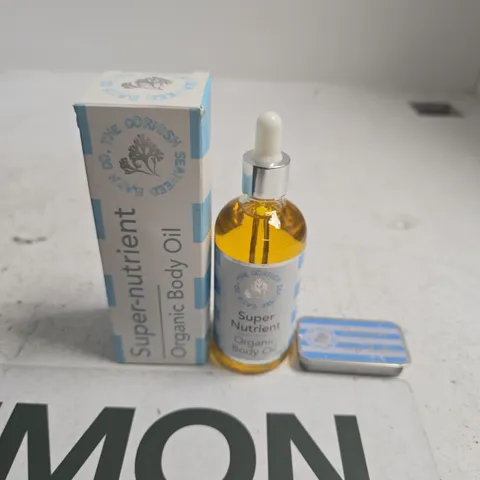 THE CORNISH SEAWEED BATH CO SUPER NUTRIENT ORGANIC BODY OIL – BOTTLE WITH DROPPER, BOXED AND ORGANIC LIP BALM