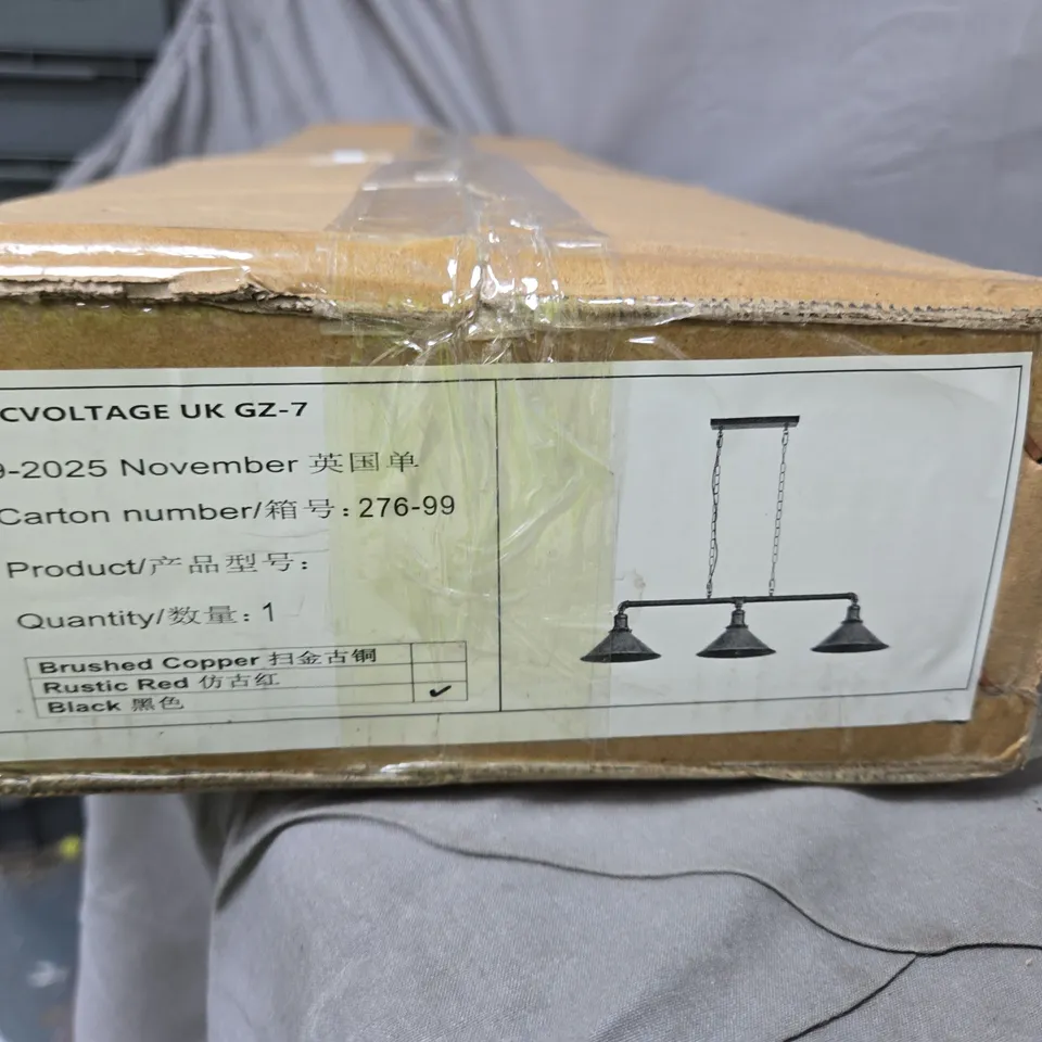 DC VOLTAGE UK GZ-7 CEILING PENDANT LIGHT – 3-LIGHT, BLACK