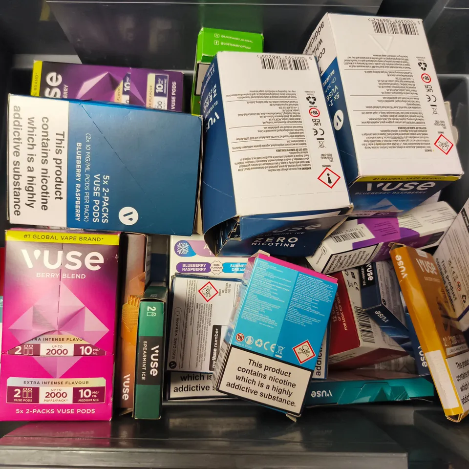 APPROXIMATELY 15 ASSORTED E-CIGARETTE PRODUCTS TO INCLUDE BRANDS SUCH AS VUSE, ELFBAR, AURABAR, ETC - COLLECTION ONLY