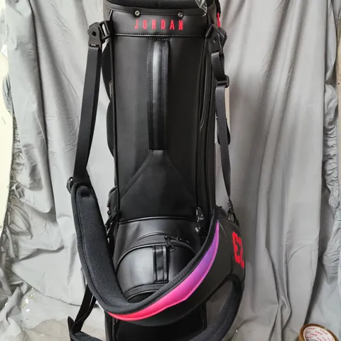 JORDAN FADEAWAY PREMIUM GOLF BAG – BLACK WITH PINK ACCENTS (STAND BAG)