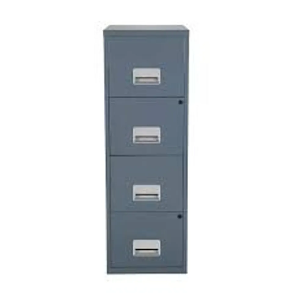 BOXED PIERRE HENRY A4 4 DRAWER MAXI FILING CABINET - GREY (1 BOX)
