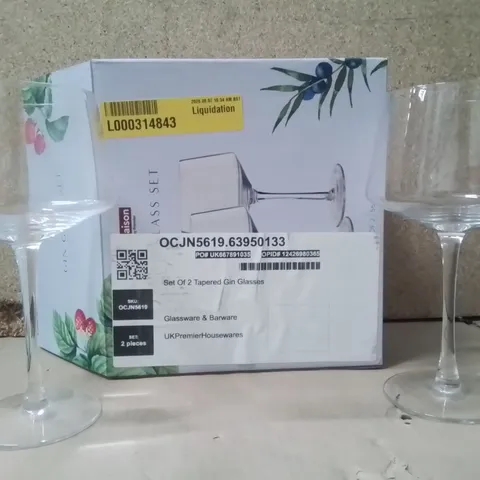 BOXED MAISON SET OF 2 TAPERED GIN GLASSES
