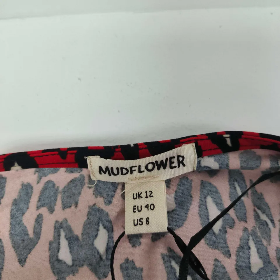MUDFLOWER WOMEN'S DRESS – RED LEOPARD PRINT, UK 12 (EU 40, US 8)