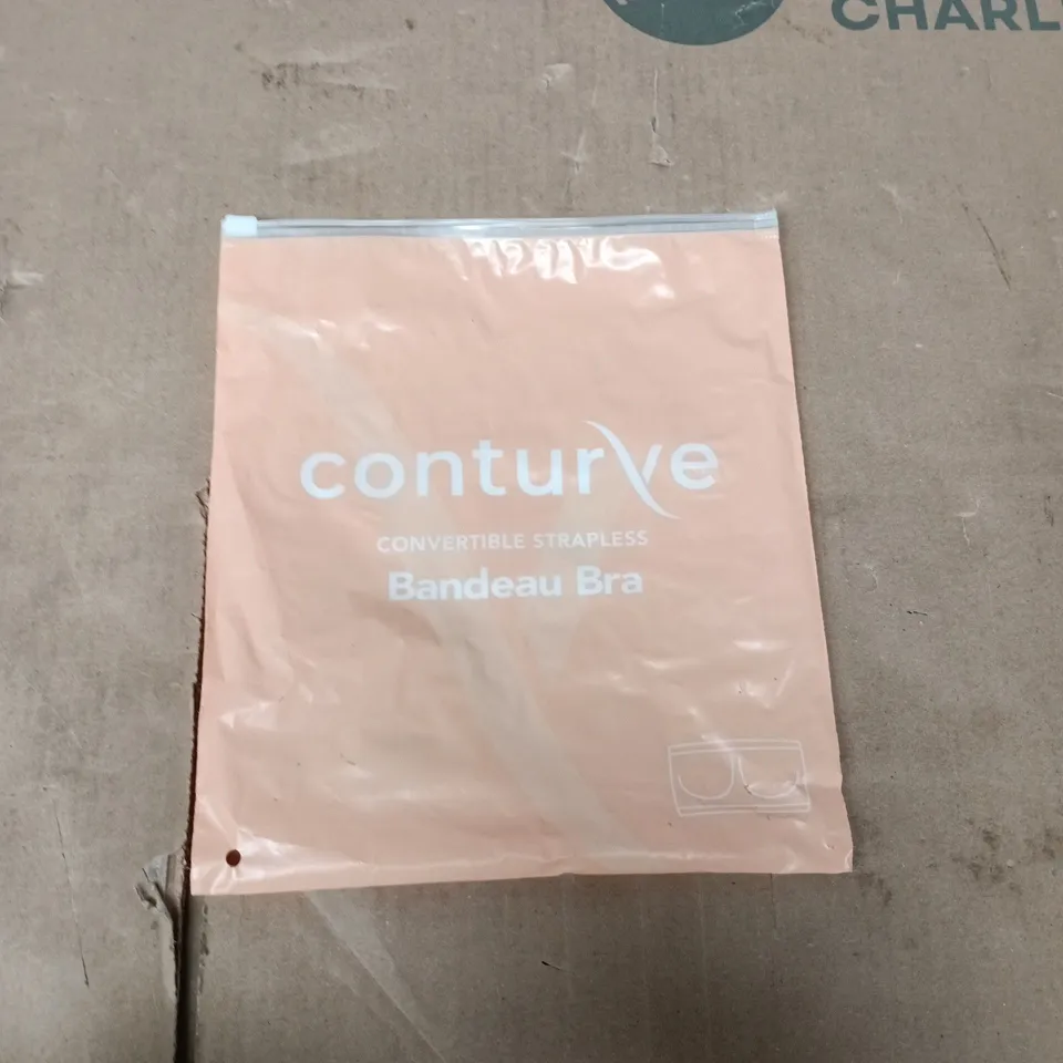CONTURVE CONVERTIBLE STRAPLESS BANDEAU BRA - SIZE L