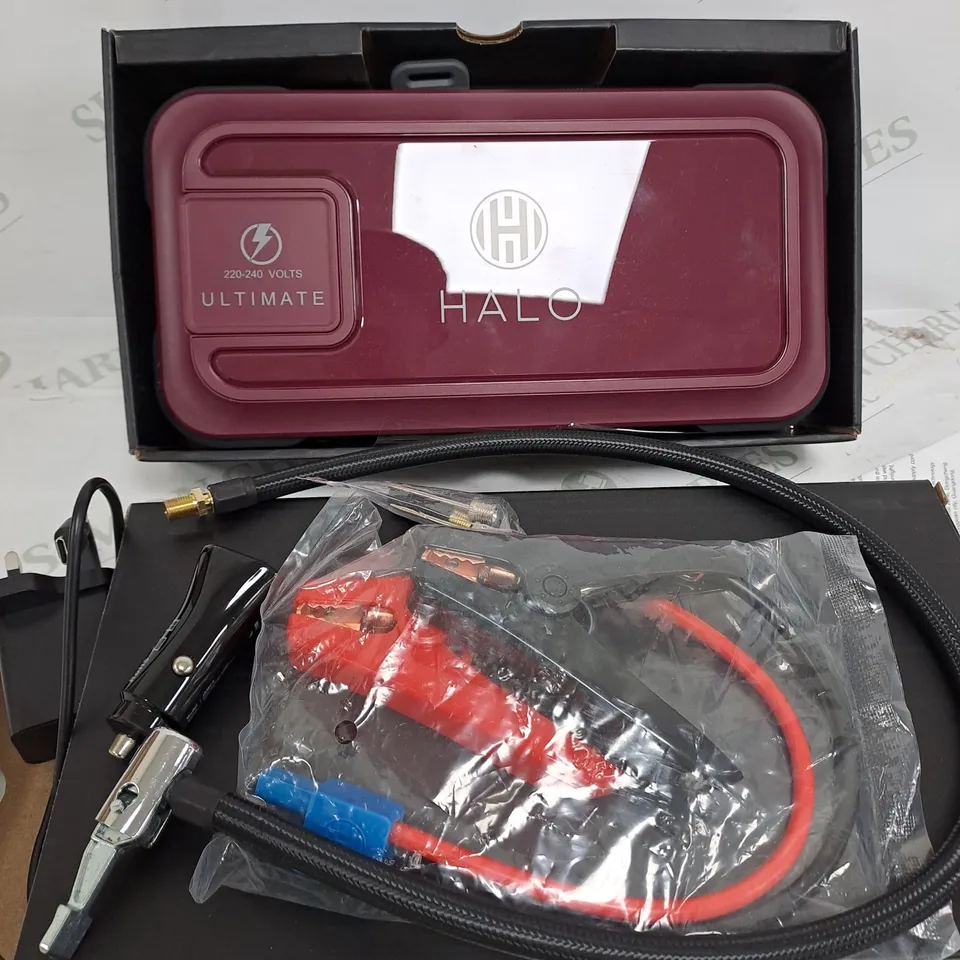 BOXED HALO BOLT ULTIMATE POWER BANK W/JUMP STARTER AIR COMPRESSOR & AC OUTLET BLACK/MARBLE