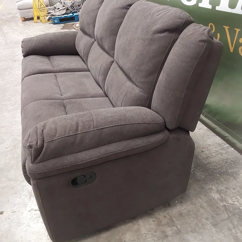 ALBION FABRIC 3 SEATER HIGH BACK MANUAL RECLINER SOFA RRP £749