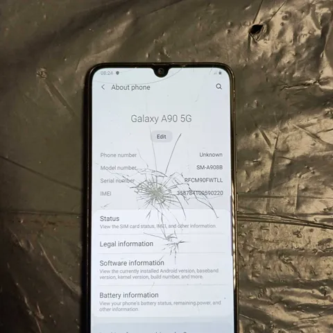 SAMSUNG GALAXY A90 5G – BLACK (CRACKED SCREEN)
