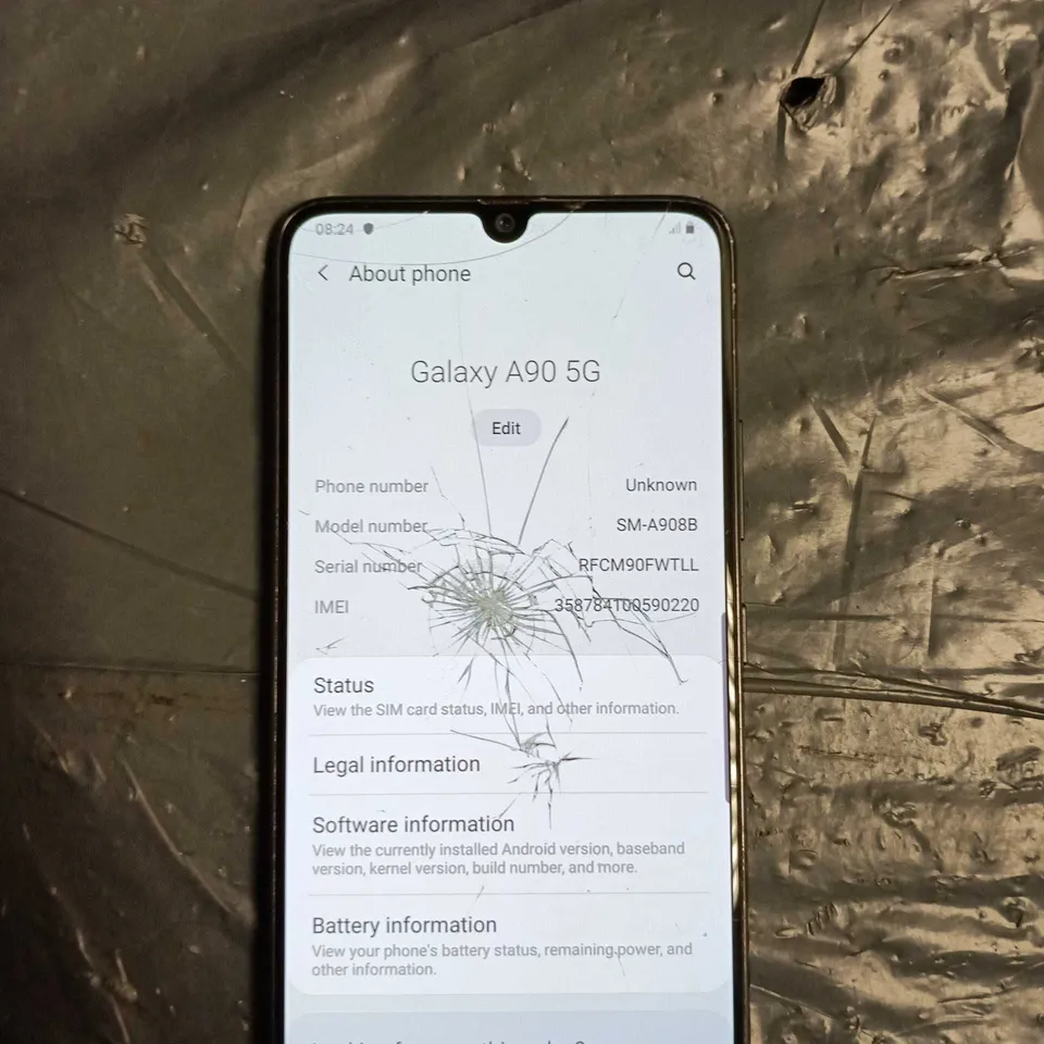 SAMSUNG GALAXY A90 5G – BLACK (CRACKED SCREEN)